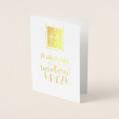 Dorée "Une nuit silencieuse avec un nouveau-né ?" Carte (Devant)