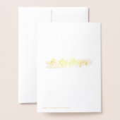 Dorée "Une nuit silencieuse avec un nouveau-né ?" Carte (Derrière avec enveloppe)