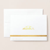 Dorée Véritable carte de Noël de la Nativité de Fraise (Derrière avec enveloppe)