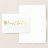 Dorée Véritable Foil Gold Joyeuse carte de Noël (Affichage)