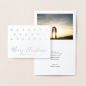 Dorée Véritable Foil Joyeux Noël Photo Carte de voeux (Affichage)