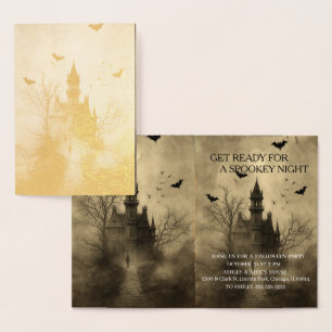 Dorée Vibes de carte à huile seulement - Carte Halloween