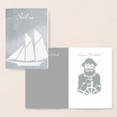 Dorée Voile sur 65e Anniversaire Carte Foil (Affichage)