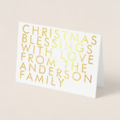 Dorée Votre Propre Carte de voeux Gold Foil (Devant)