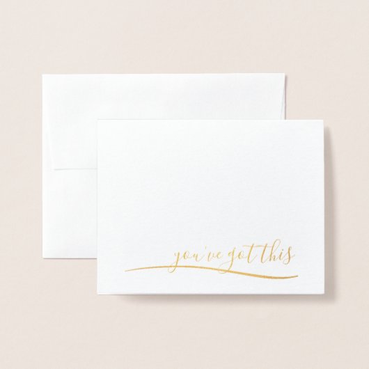 Dorée Vous avez cette carte d'encouragement (Devant avec enveloppe)