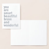 Dorée Vous êtes une carte intelligente, belle, courageus (Affichage)