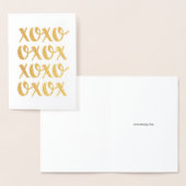 Dorée xoxo | Carte de feuille d'or (Affichage)