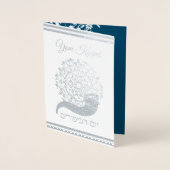 Dorée Yom Kippour Hébreu Anglais Juif Carte Foil (Devant)