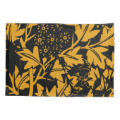 D'oreillers Housse de coussin à monogramme floral jaune noir (Dos)
