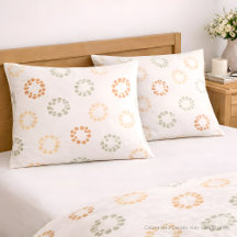 Housse de coussin à motif cercle caillou Boho doux