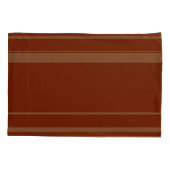 D'oreillers Housse de coussin à motif rayé marron (Dos-gauche)