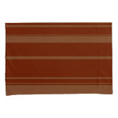 D'oreillers Housse de coussin à motif rayé marron (devant-Droit)