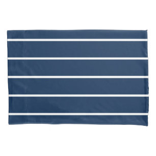 D'oreillers Housse de coussin à rayures bleu foncé Navy