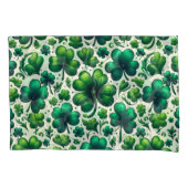 D'oreillers Housse de coussin Chanceuse Shamrock Saint-Patrick (devant-gauche)