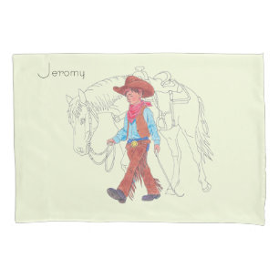 D'oreillers Housse de coussin Cowboy et Cheval Garçons Mignons