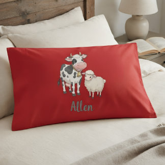 D'oreillers Housse de Coussin de Bébé Personnalisée avec Vache