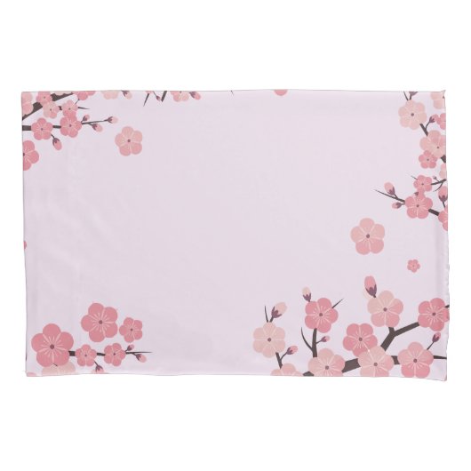 D'oreillers Housse de coussin de fleurs de sakura écloses (devant)