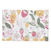 D'oreillers Housse de Coussin de Fruits Citron et Fraise (Dos)