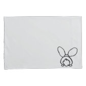 D'oreillers Housse de coussin ensemble lapin contour gris clai (devant-Droit)