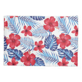 D'oreillers Housse de coussin Fleurs tropicales Feuilles (Dos-gauche)