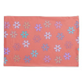 D'oreillers Housse de coussin Flocons de neige joyeux (Dos)