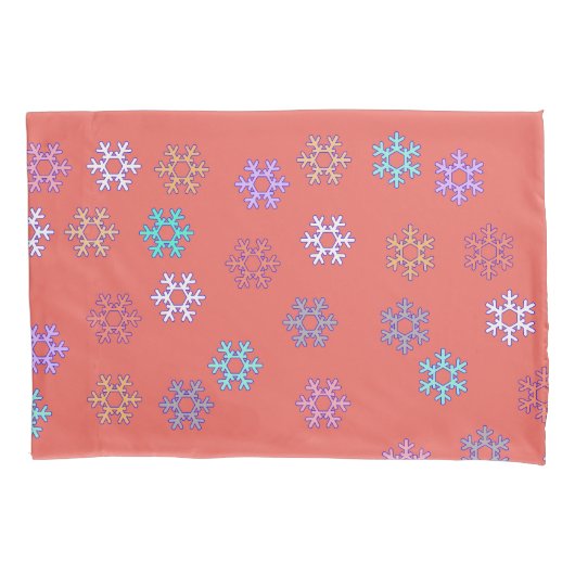 D'oreillers Housse de coussin Flocons de neige joyeux (devant)