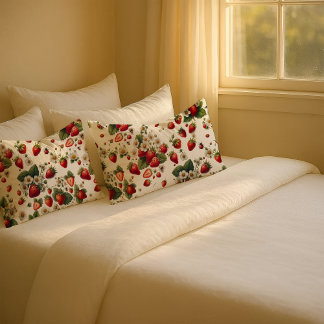 D'oreillers Housse de coussin florale fraise Cottage Core