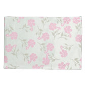 D'oreillers Housse de coussin florale rose tendre (Dos)