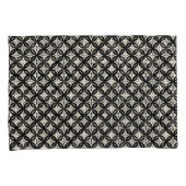 D'oreillers Housse de coussin noire et beige (devant-Droit)