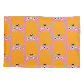 D'oreillers Housse de Coussin Nom Orange Monstre Mignon (Dos)