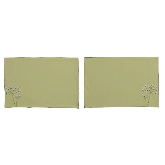 D'oreillers Housse de coussin paire paradis floral vert (devant-Set)