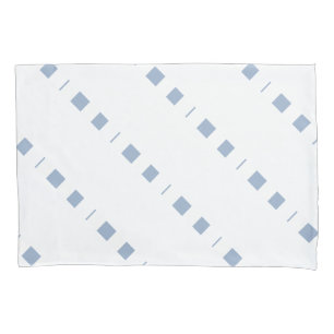 D'oreillers Housse de coussin rayée blanche et bleue