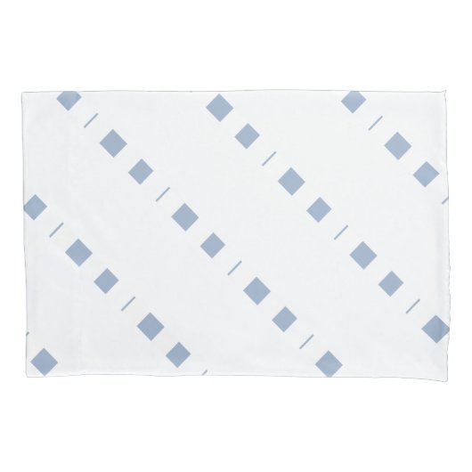 D'oreillers Housse de coussin rayée blanche et bleue (devant)