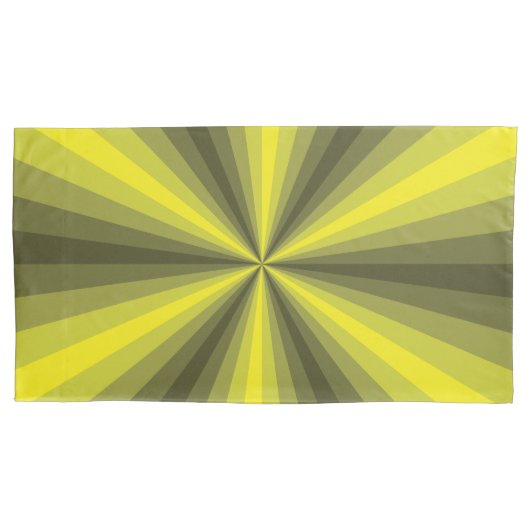 D'oreillers Illusion d'optique housse de coussin jaune (devant)