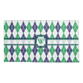 D'oreillers Sur la housse de coussin Argyle verte (Dos)