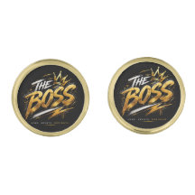 Les boutons de manchette Crown The Boss – Luxe en