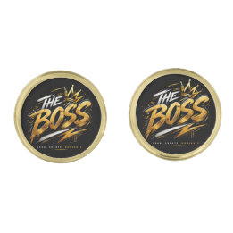 Dorés Les boutons de manchette Crown The Boss – Luxe en
