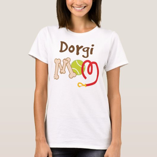 Dorgi Hondenras Mam Gift T-shirt (Voorkant)