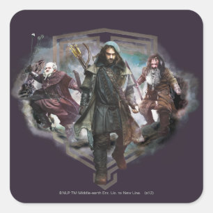 Dori, Kili en Bifur Vierkante Sticker