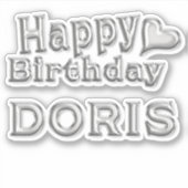 Doris Happy Birthday Autocollants (Devant)