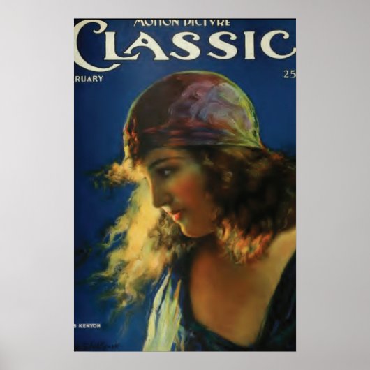 Doris Kenyon Silent Film Star Poster vintage (Devant)