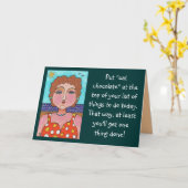 DORIS : Mis "mangez du chocolat"…. - carte de (Fleur jaune)