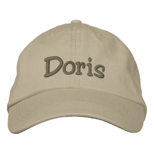 Doris Name Embroided Baseball Pet Khaki