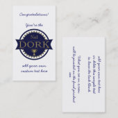 Dork Award - Aangepaste Visitekaartjes (Voorkant / Achterkant)