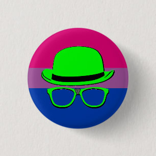 Dork Night Bi Pride Knop Ronde Button 3,2 Cm