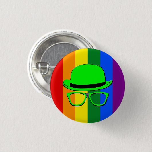 Dork Night Gay Pride Button (Voorkant /achterkant)