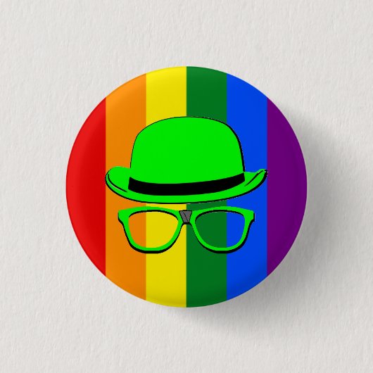 Dork Night Gay Pride Button (Voorkant)