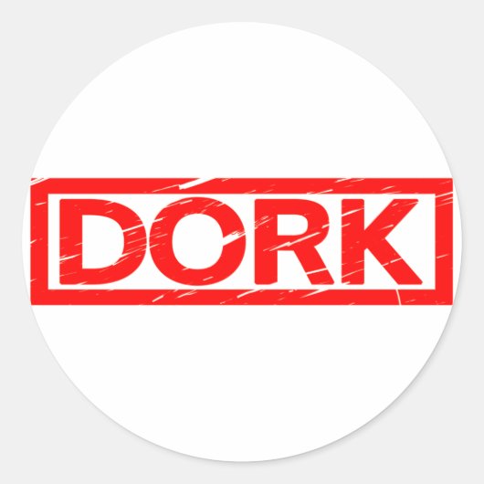Dork Stamp Ronde Sticker (Voorkant)