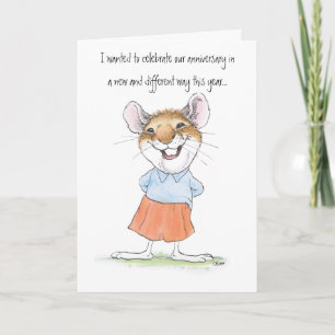 Dorky Jubileum Mouse-kaart Kaart