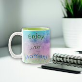 Dorm Life Positieve Vibe Quote Aangepaste naam Tweekleurige Koffiemok